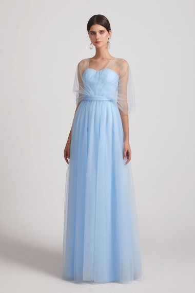 Strapless Sweetheart Floor Length Tulle Bridesmaid Dresses Canada